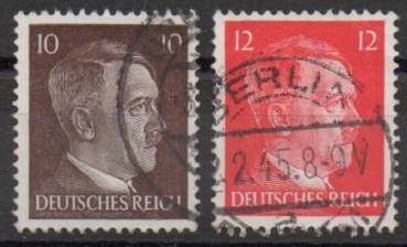 Michel Nr. 826a - 827, Freimarkenausgabe gestempelt.